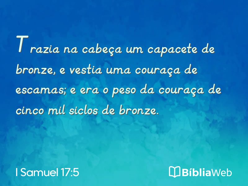 I Samuel 17:5 em imagem para compartilhar