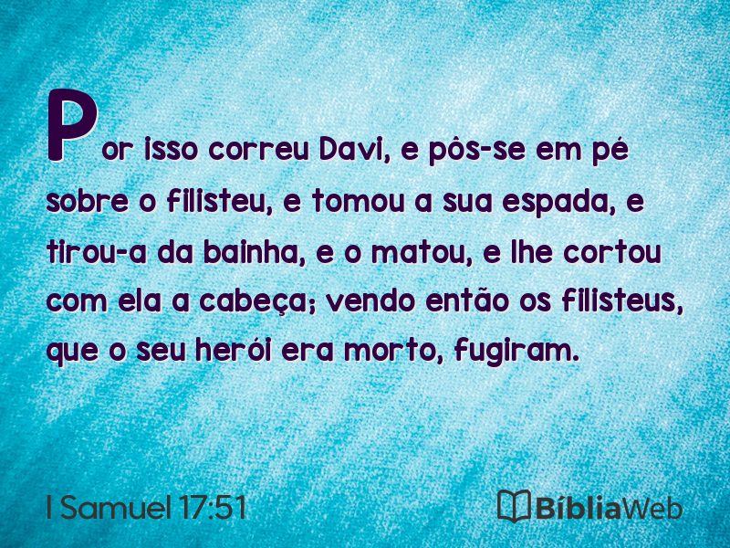 I Samuel 17:51 em imagem para compartilhar