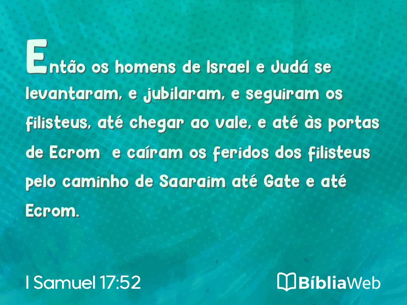 I Samuel 17:52 em imagem para compartilhar