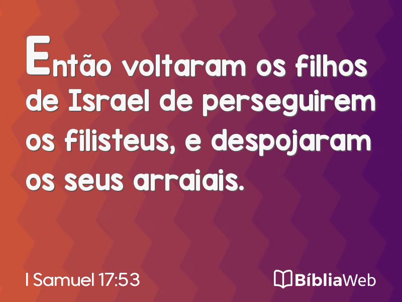 I Samuel 17:53 em imagem para compartilhar