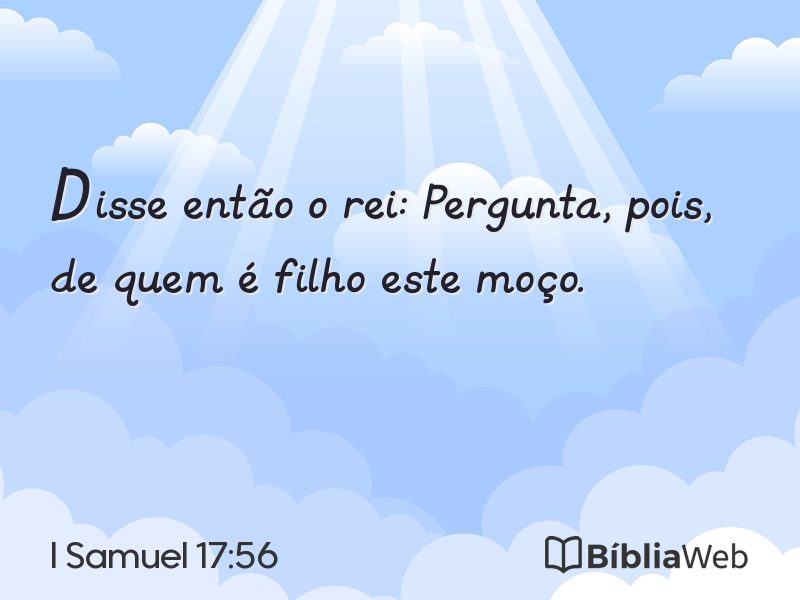 I Samuel 17:56 em imagem para compartilhar