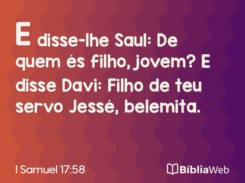 I Samuel 17:58 em imagem para compartilhar