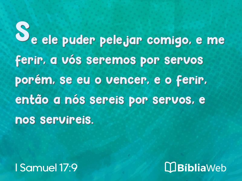 I Samuel 17:9 em imagem para compartilhar