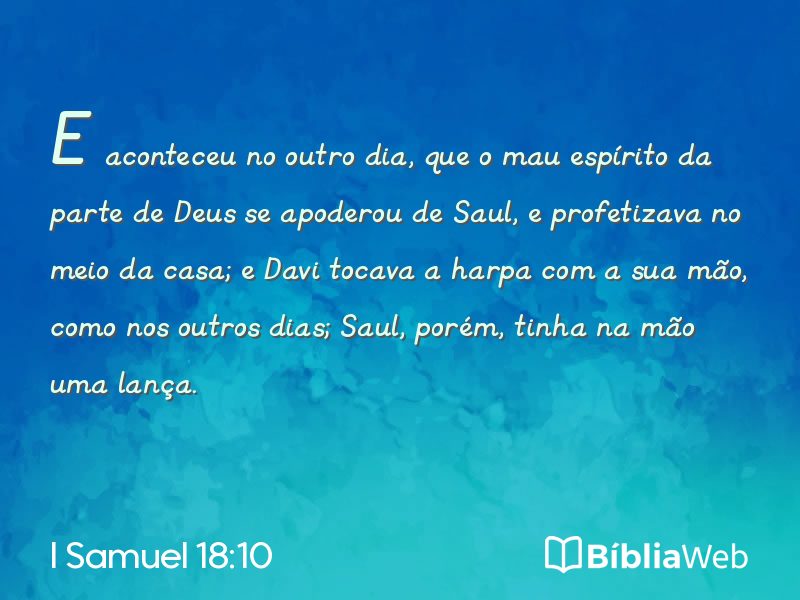 I Samuel 18:10 em imagem para compartilhar