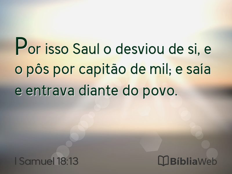 I Samuel 18:13 em imagem para compartilhar