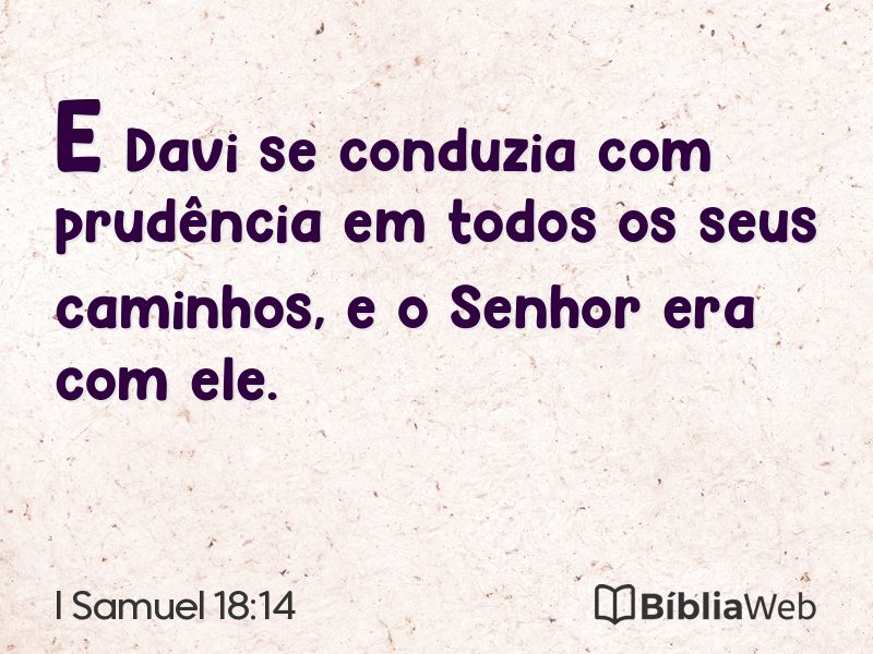 I Samuel 18:14 em imagem para compartilhar