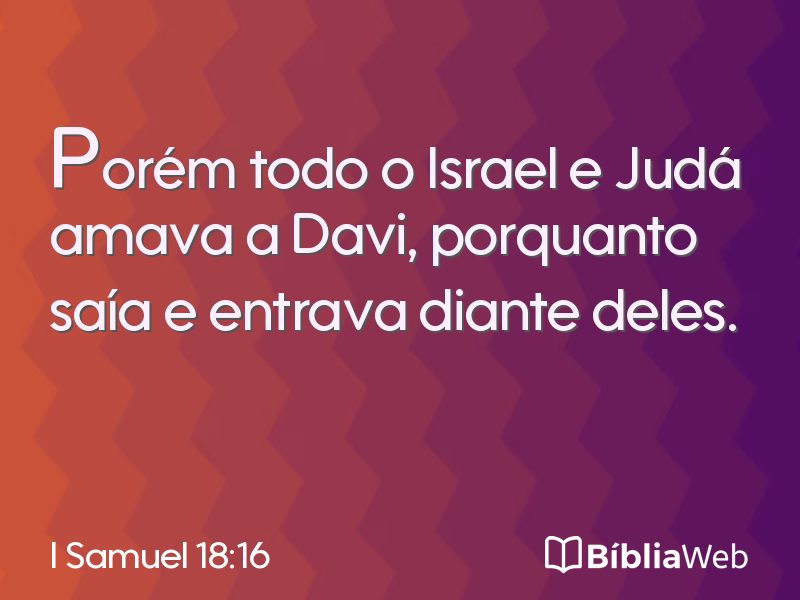 I Samuel 18:16 em imagem para compartilhar