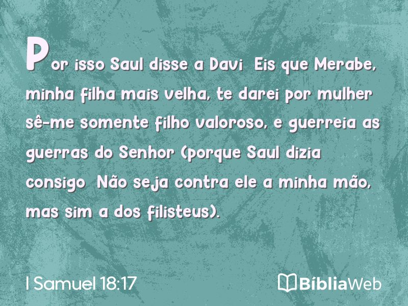I Samuel 18:17 em imagem para compartilhar