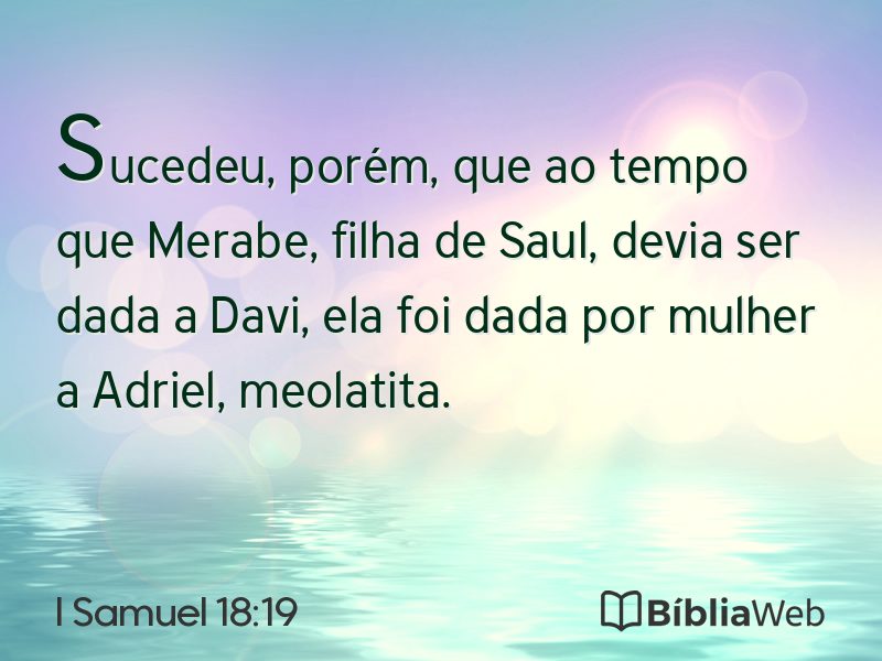 I Samuel 18:19 em imagem para compartilhar