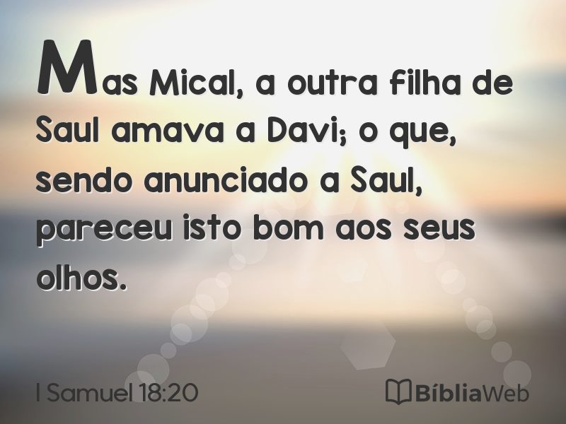 I Samuel 18:20 em imagem para compartilhar