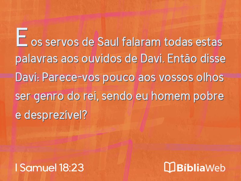 I Samuel 18:23 em imagem para compartilhar