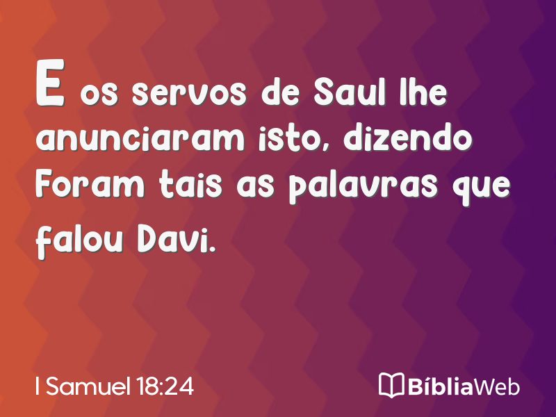 I Samuel 18:24 em imagem para compartilhar