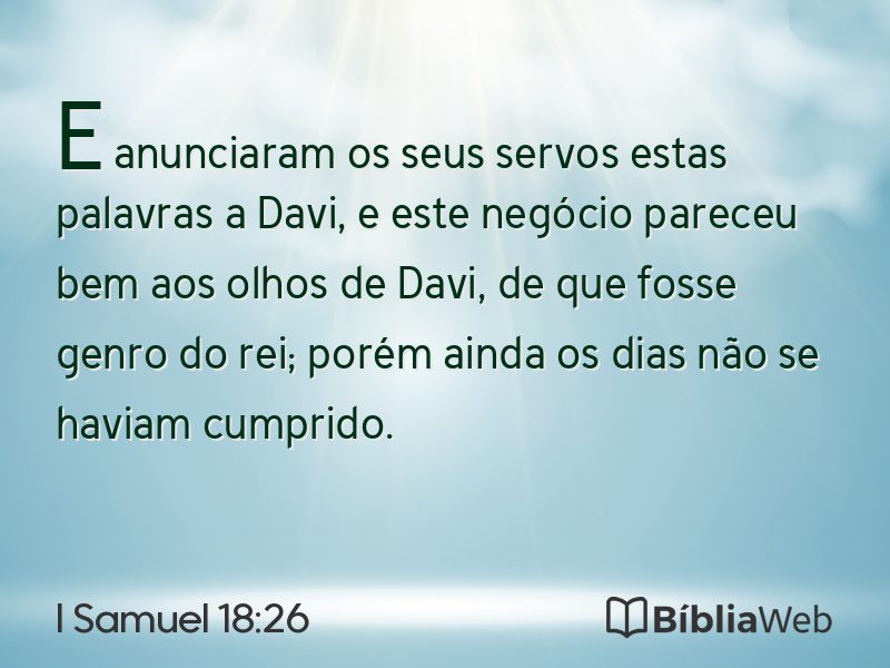 I Samuel 18:26 em imagem para compartilhar