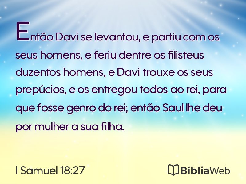 I Samuel 18:27 em imagem para compartilhar