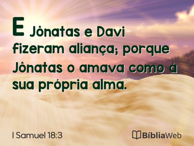 I Samuel 18:3 em imagem para compartilhar