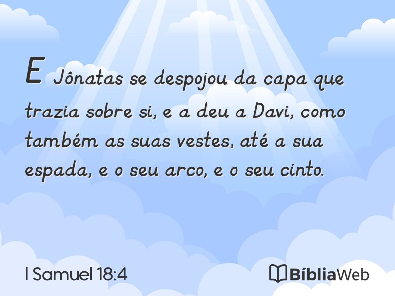 I Samuel 18:4 em imagem para compartilhar