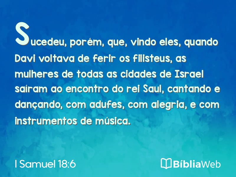I Samuel 18:6 em imagem para compartilhar