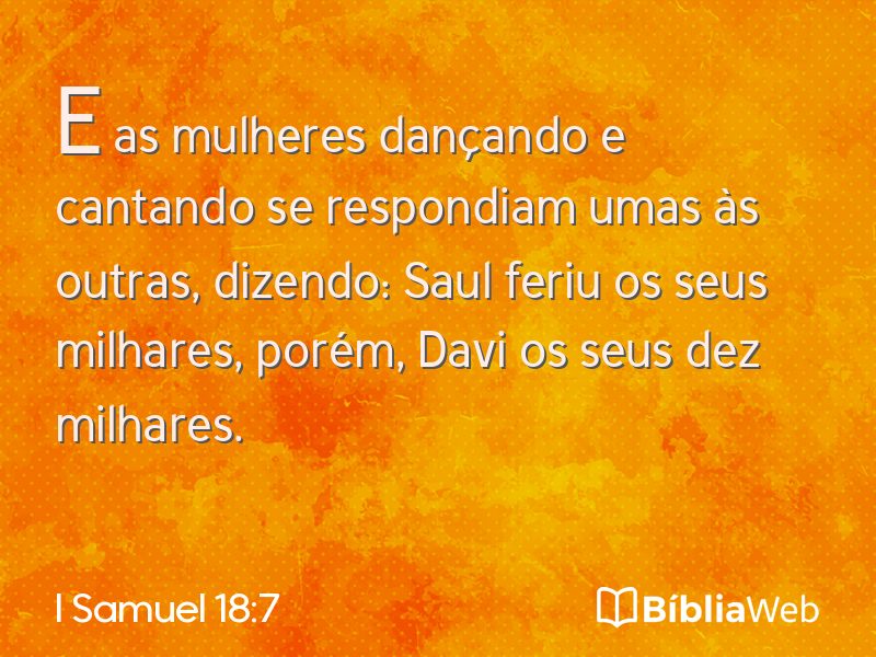 I Samuel 18:7 em imagem para compartilhar
