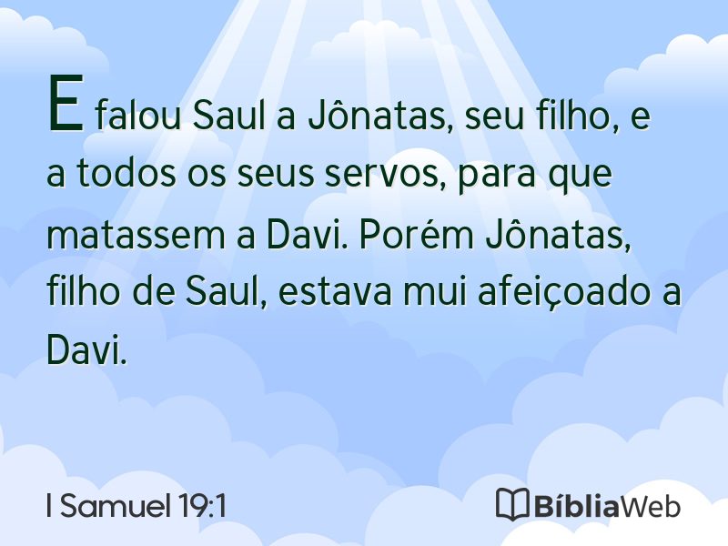 I Samuel 19:1 em imagem para compartilhar