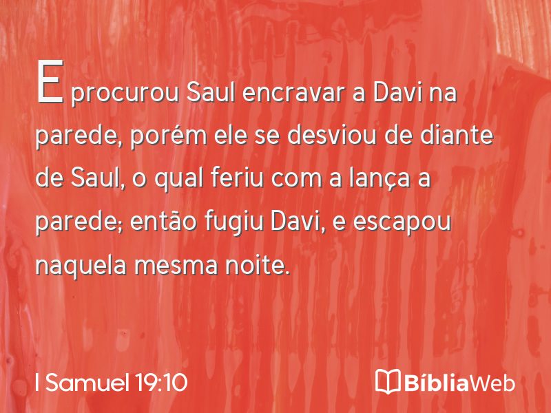 I Samuel 19:10 em imagem para compartilhar