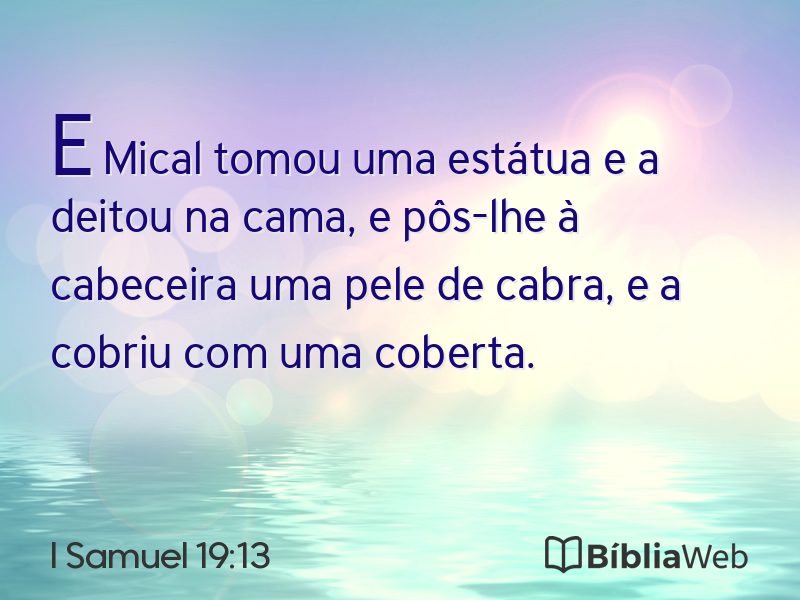 I Samuel 19:13 em imagem para compartilhar