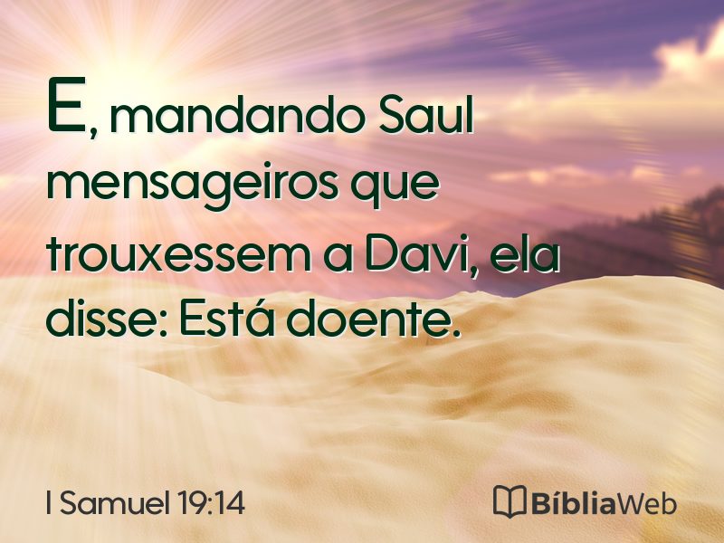 I Samuel 19:14 em imagem para compartilhar