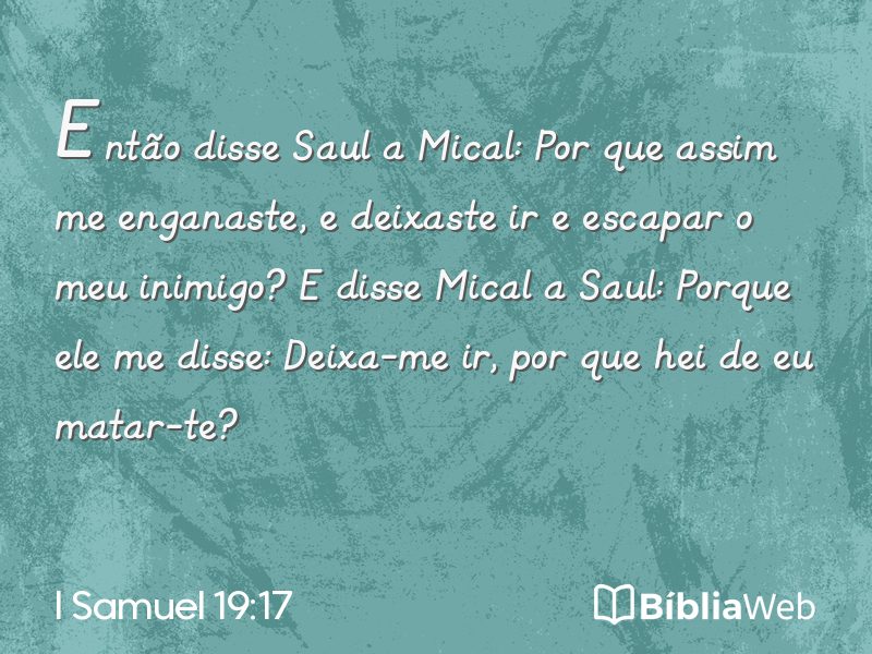 I Samuel 19:17 em imagem para compartilhar