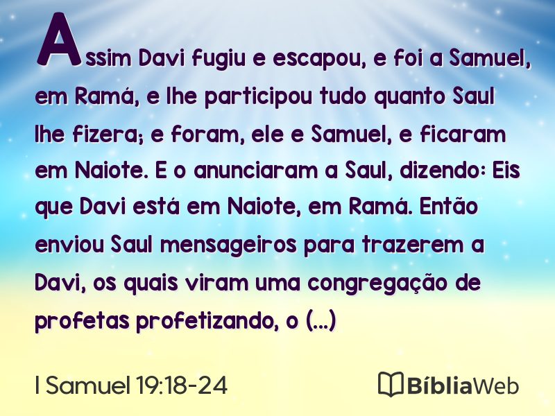 I Samuel 19:18-24 em imagem para compartilhar