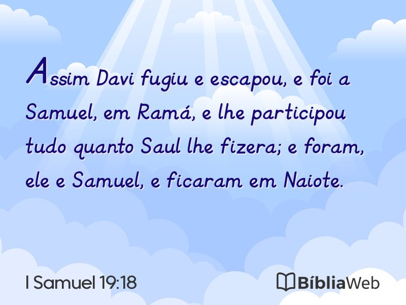 I Samuel 19:18 em imagem para compartilhar