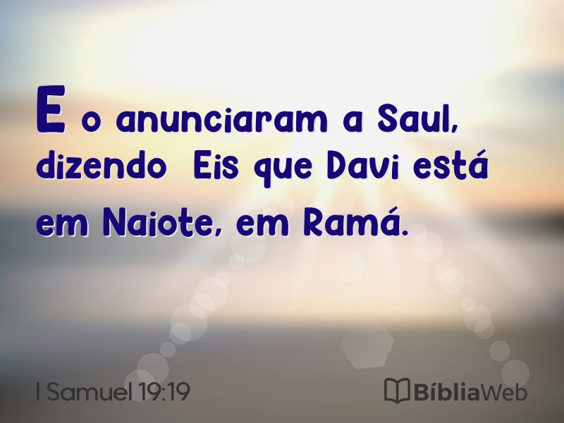I Samuel 19:19 em imagem para compartilhar