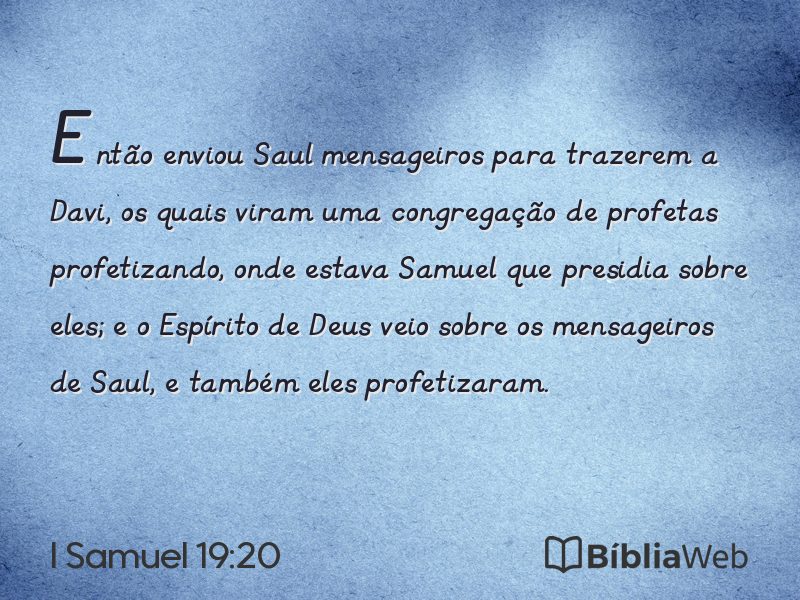 I Samuel 19:20 em imagem para compartilhar