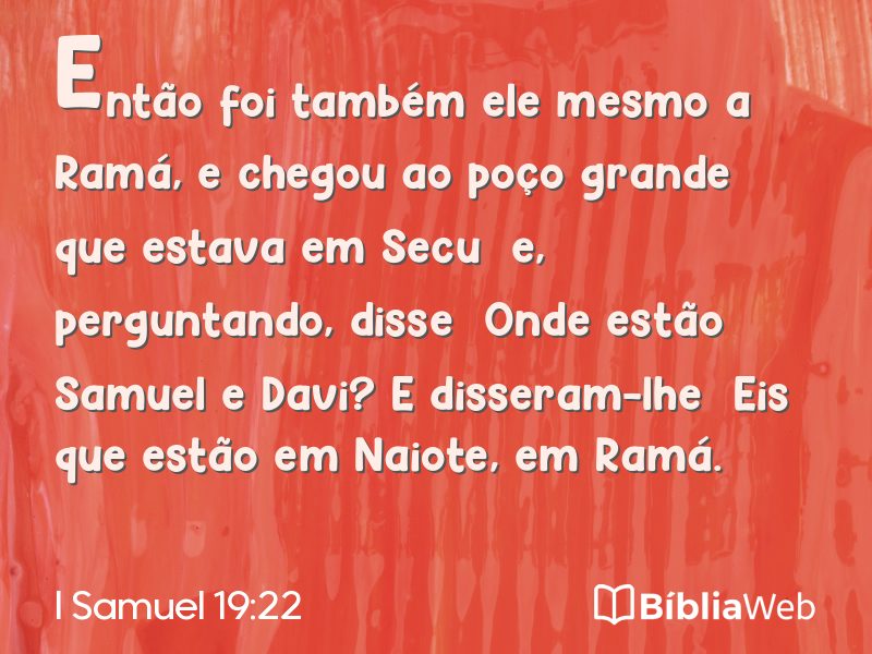 I Samuel 19:22 em imagem para compartilhar