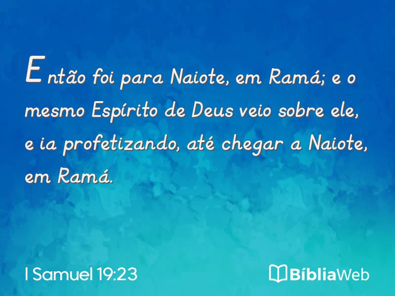 I Samuel 19:23 em imagem para compartilhar
