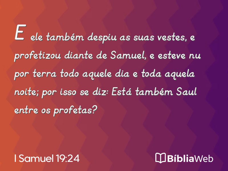 I Samuel 19:24 em imagem para compartilhar