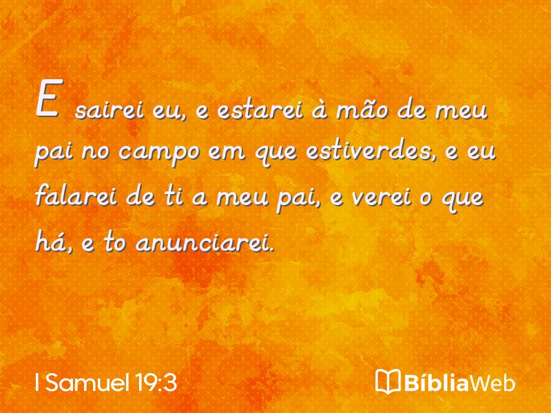 I Samuel 19:3 em imagem para compartilhar