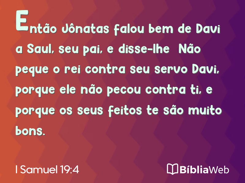 I Samuel 19:4 em imagem para compartilhar