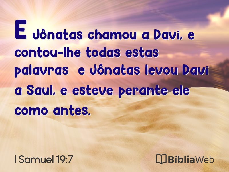 I Samuel 19:7 em imagem para compartilhar