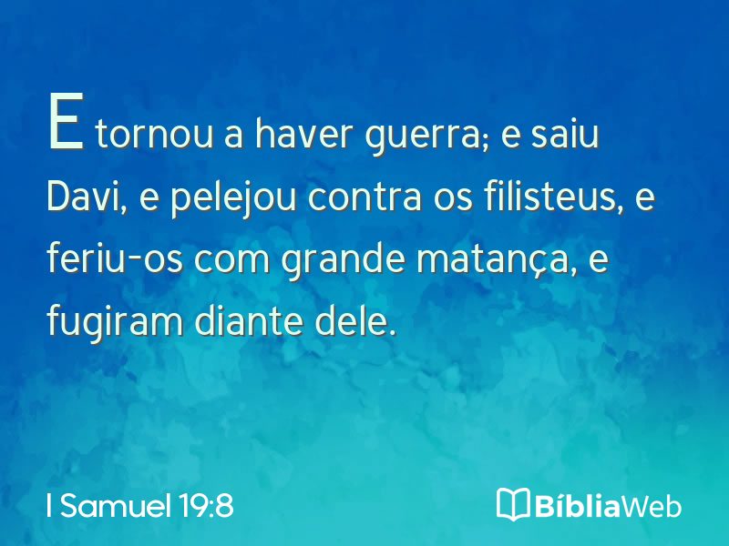 I Samuel 19:8 em imagem para compartilhar