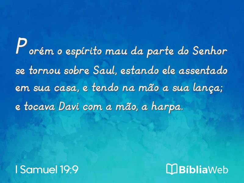 I Samuel 19:9 em imagem para compartilhar