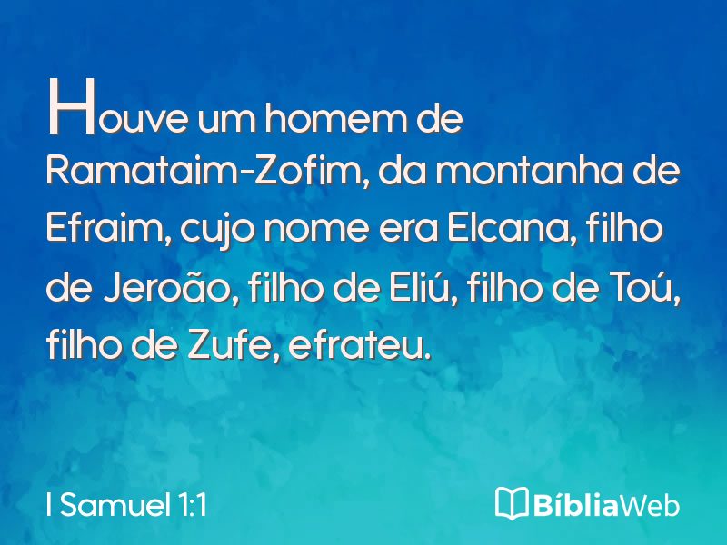 I Samuel 1:1 em imagem para compartilhar