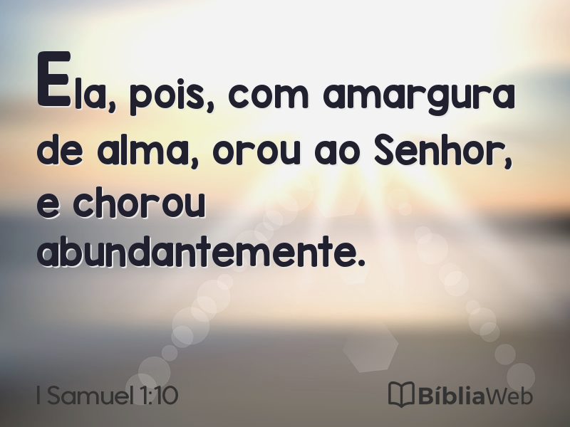 I Samuel 1:10 em imagem para compartilhar