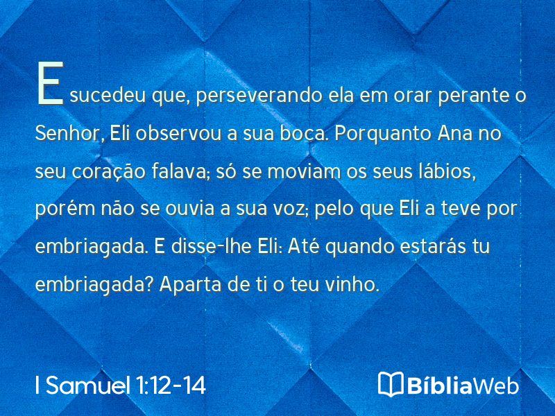 I Samuel 1:12-14 em imagem para compartilhar