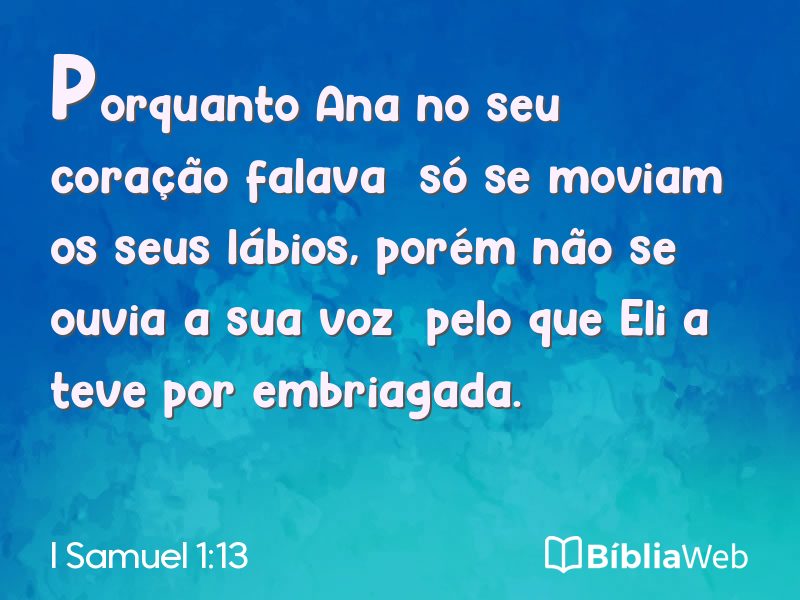 I Samuel 1:13 em imagem para compartilhar