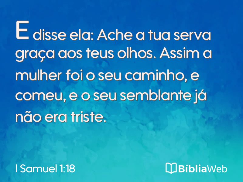 I Samuel 1:18 em imagem para compartilhar