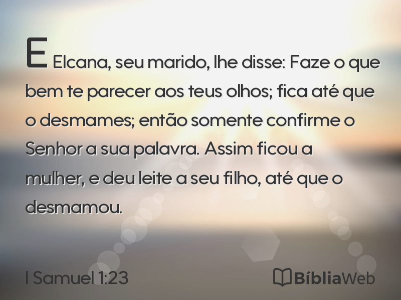 I Samuel 1:23 em imagem para compartilhar
