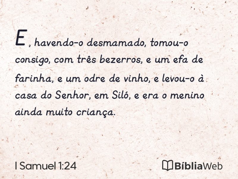 I Samuel 1:24 em imagem para compartilhar