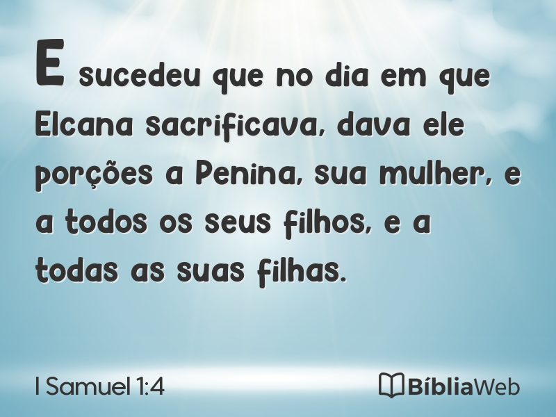 I Samuel 1:4 em imagem para compartilhar