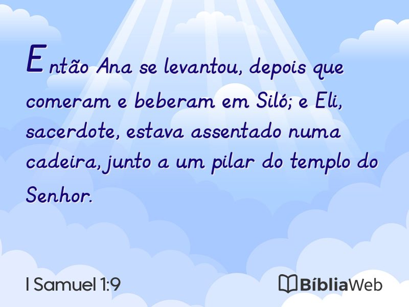I Samuel 1:9 em imagem para compartilhar