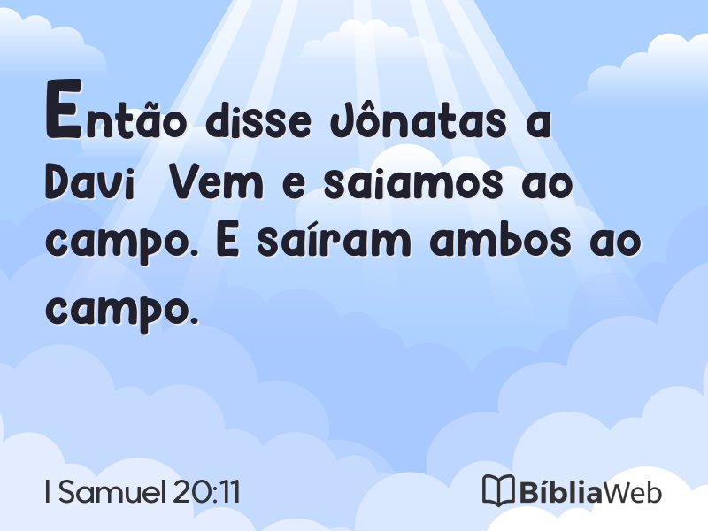 I Samuel 20:11 em imagem para compartilhar