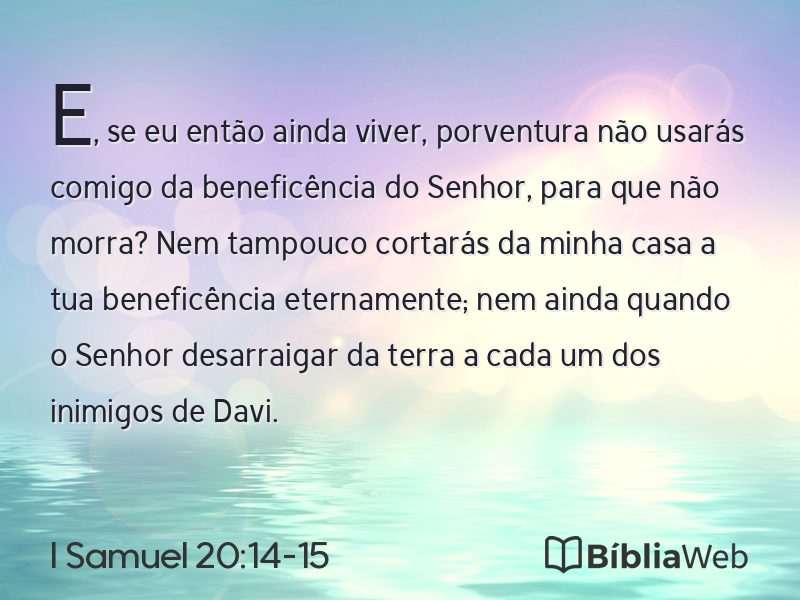 I Samuel 20:14-15 em imagem para compartilhar